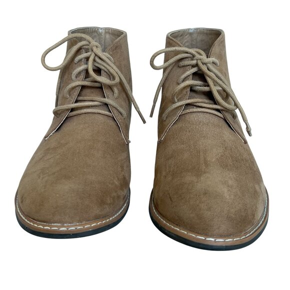 Old Navy Mens 11 Suede Chukka Boots Tan Y2K Ankle Lace Up Comfort Shoe Timeless - Picture 5 of 11
